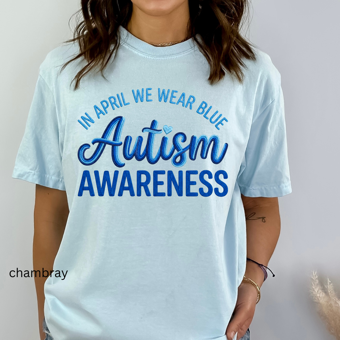 Autism awareness faux yarn