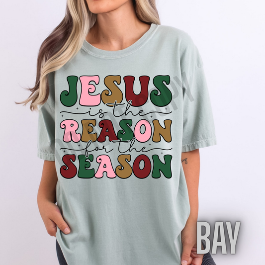 Jesus is the Reason for the Season Bubble Letters