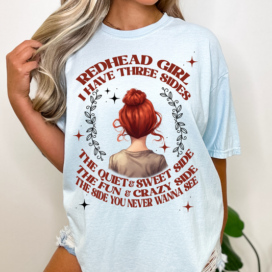 Redhead Girl have 3 sides