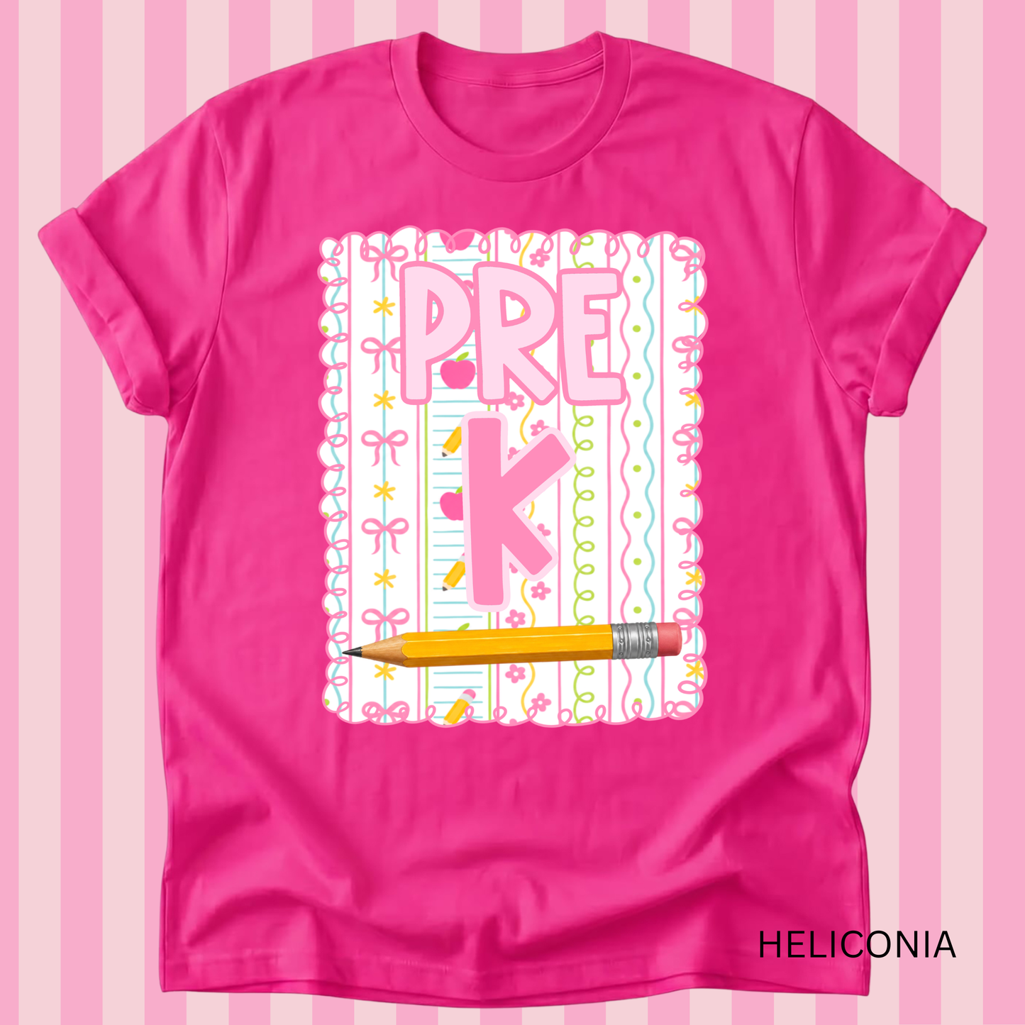 Pink doodle tee