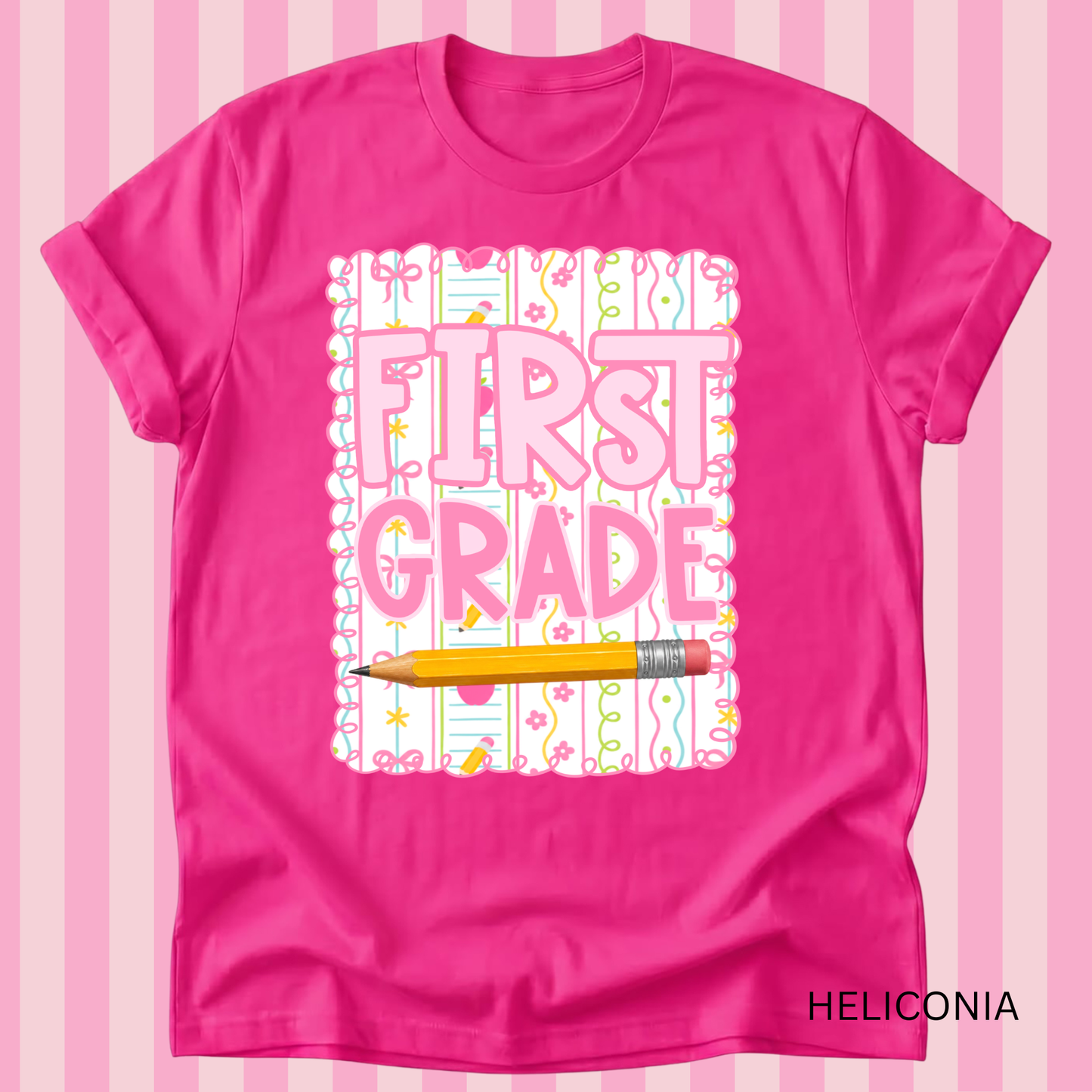 Pink doodle tee