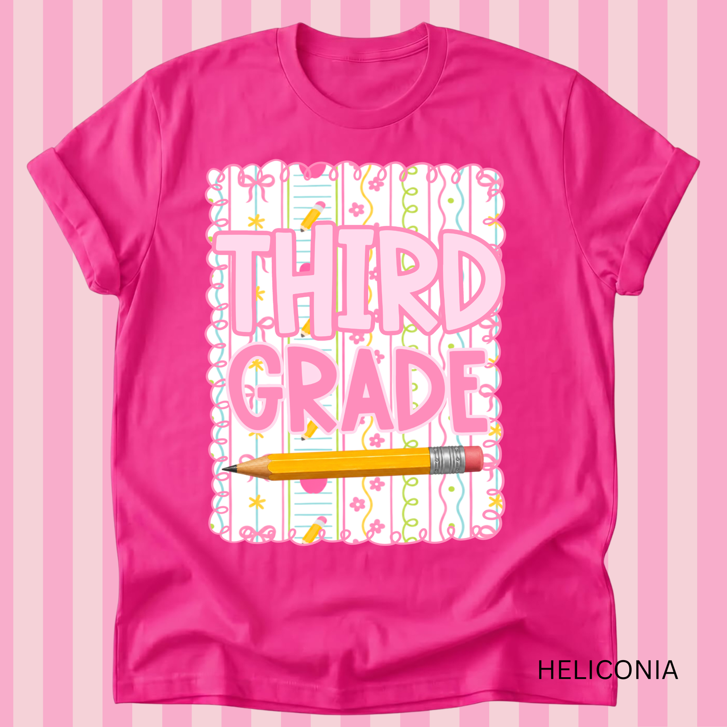 Pink doodle tee