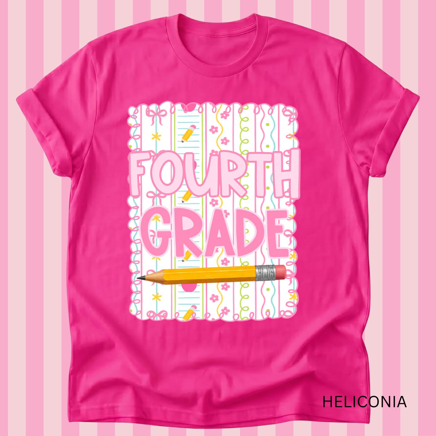 Pink doodle tee