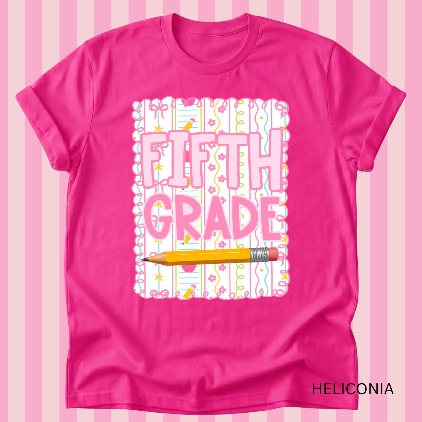 Pink doodle tee
