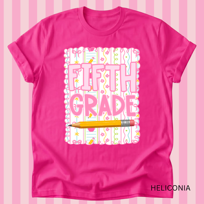 Pink doodle tee