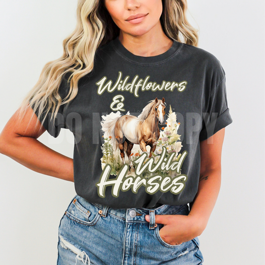 Wildflowers and Wild Horses