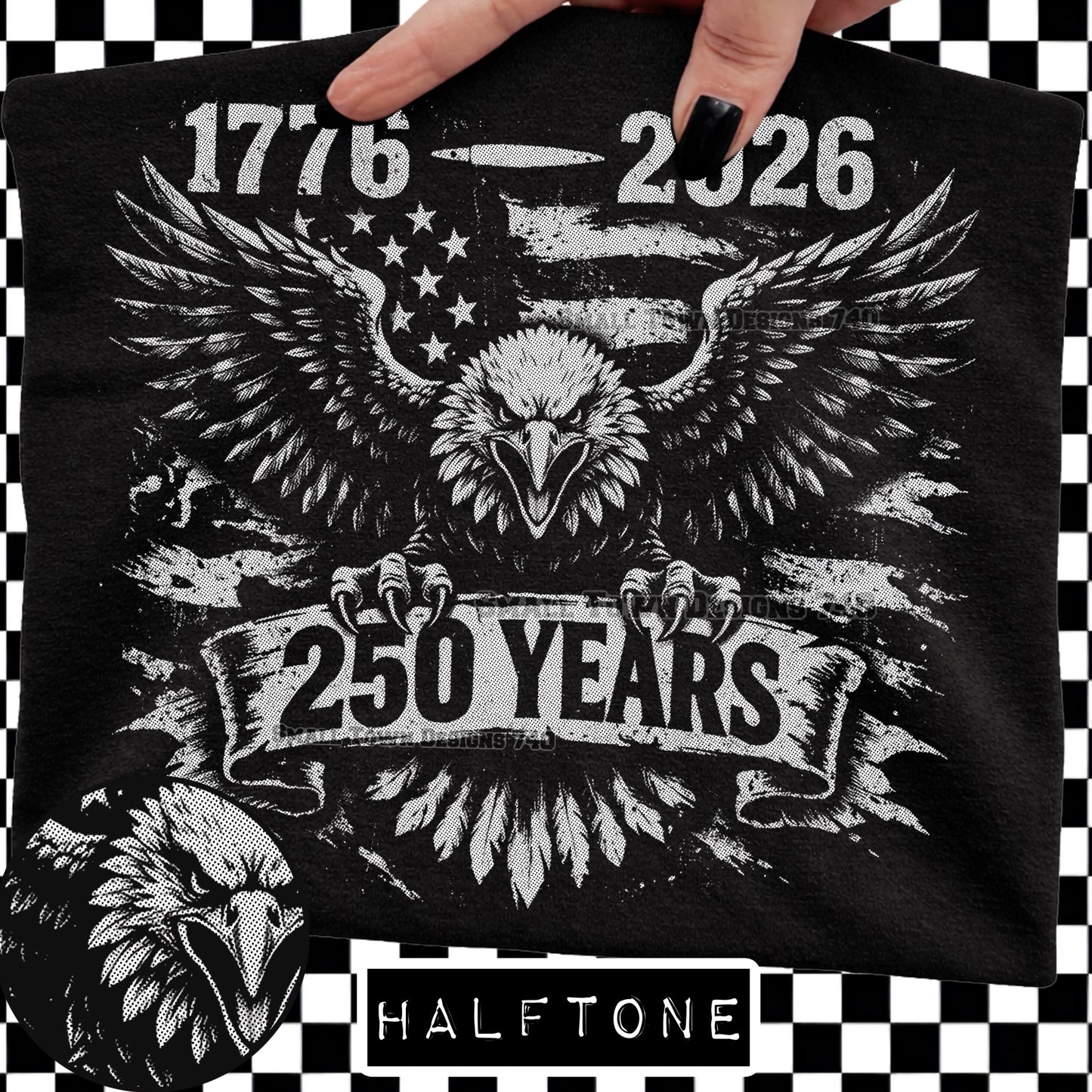 250 years halftone