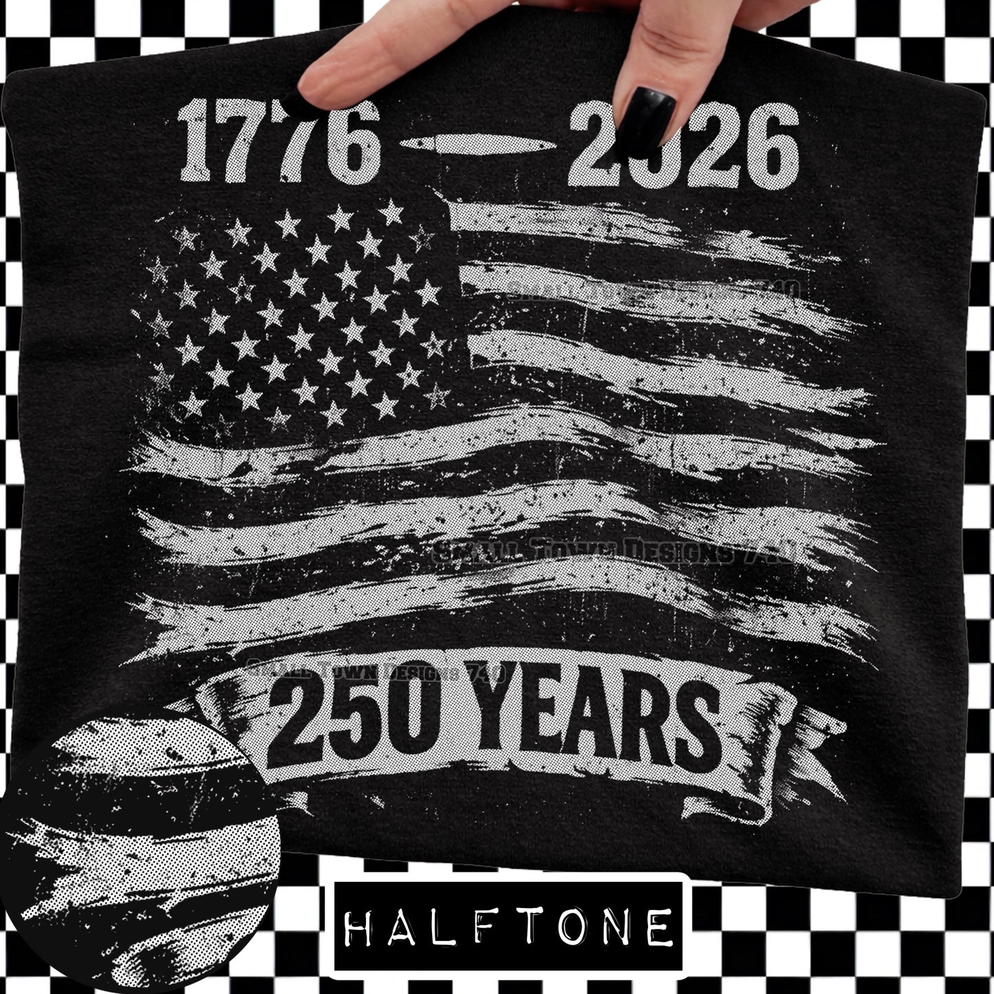250 years halftone