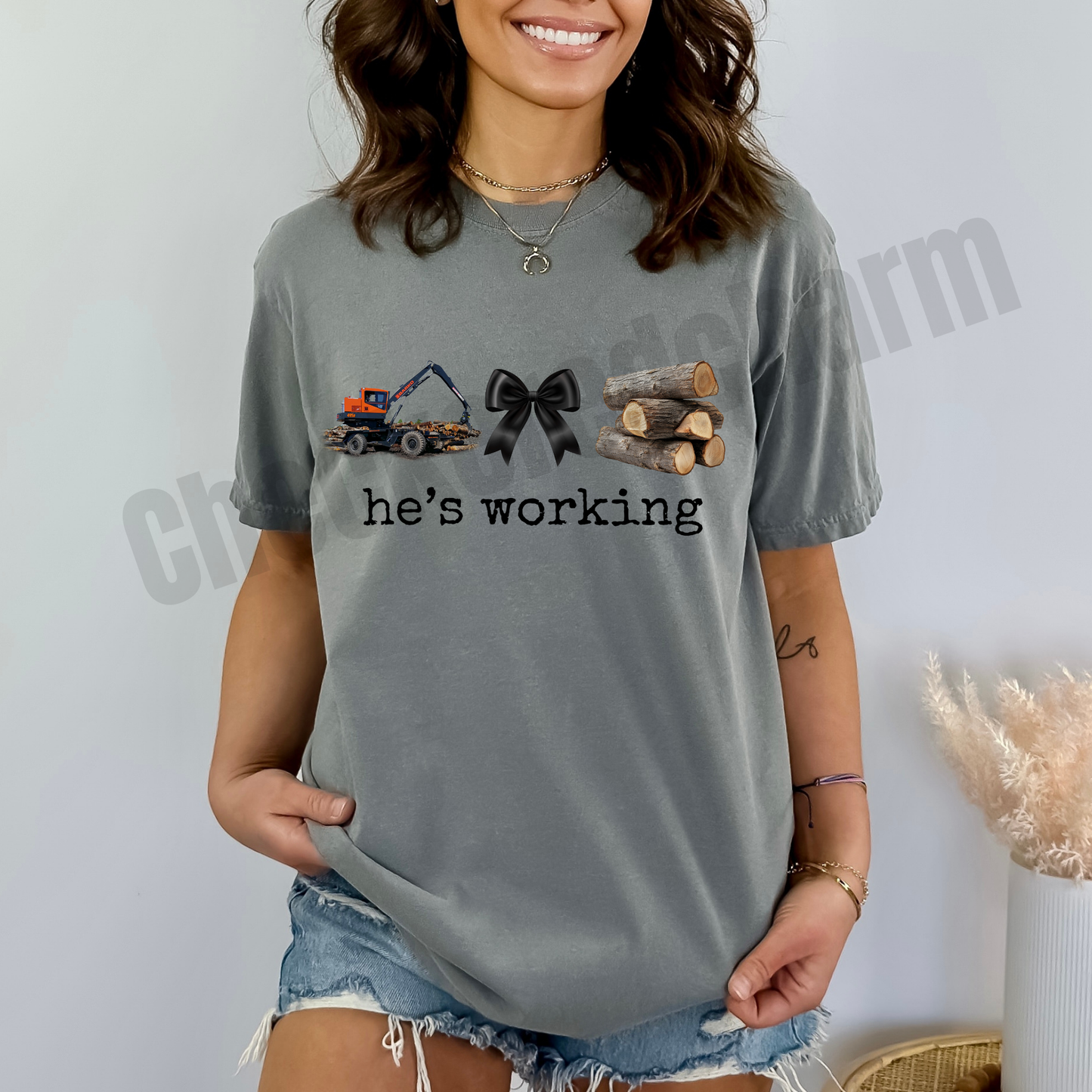 He’s working logging