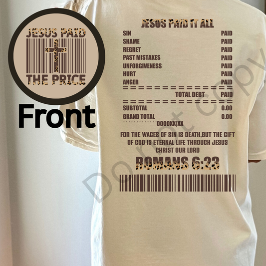 Jesus paid the Price